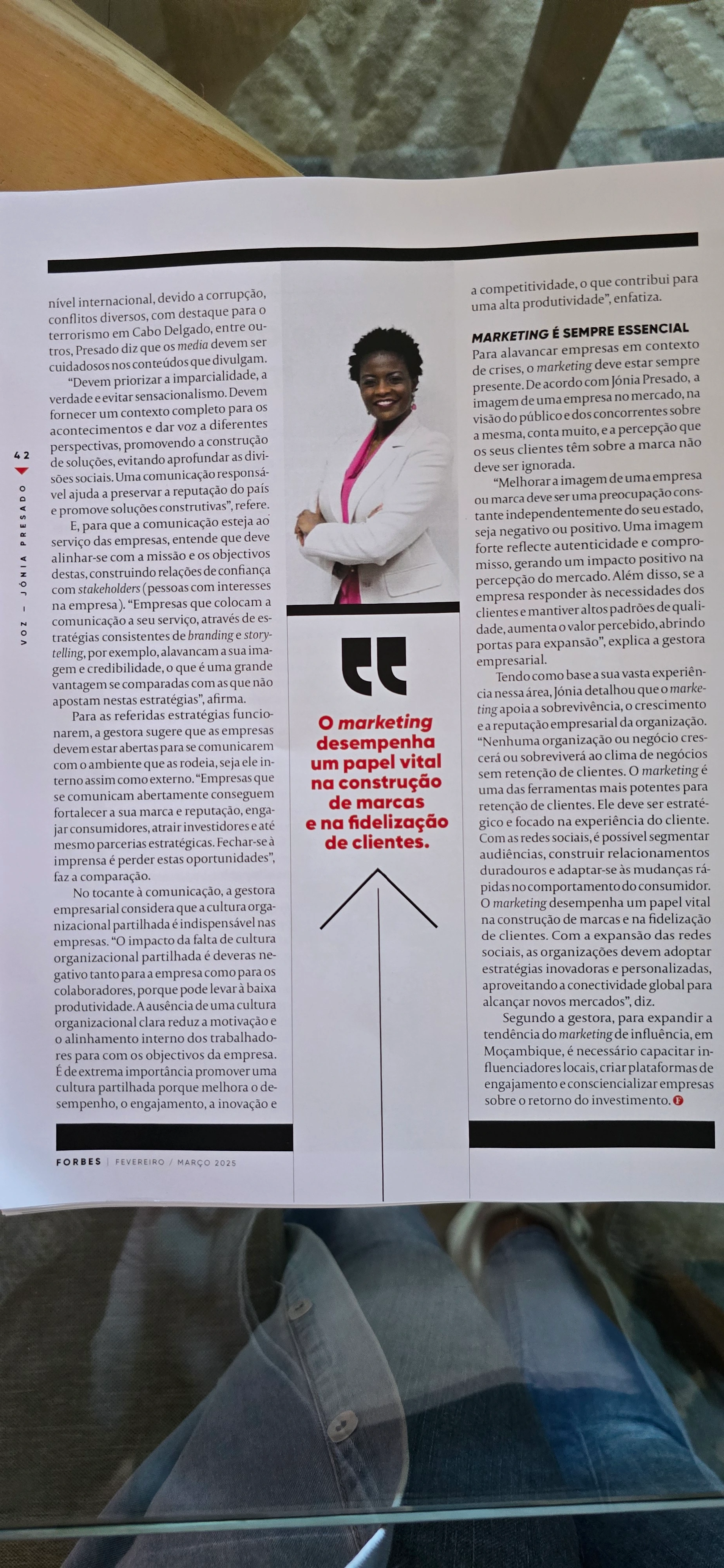 Forbes Africa Lusófona — Jónia Presado article page 42