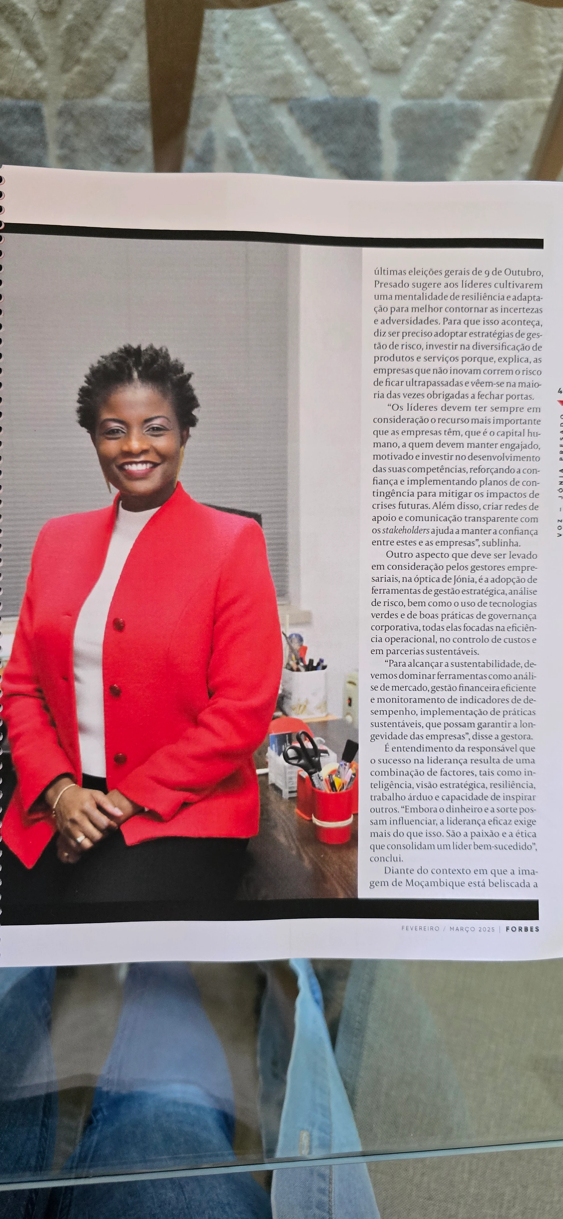 Forbes Africa Lusófona — Jónia Presado article page 43